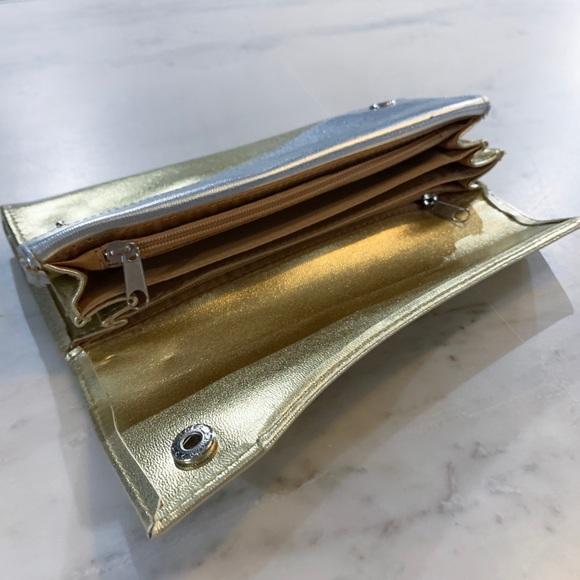 Gold Silver Clutch Wallet - Picture 5 of 8